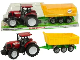 nd24-9951-traktor-czerwony-wywrotka-zolta-ciagnik
