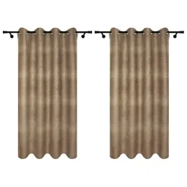 zaslony-gotowe-na-przelotkach-140x230-lniany-wzor-brazowe-2-sztuki-zaslona