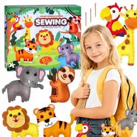 zestaw-kreatywny-wyszywanki-filcowe-zwierzeta-dzungli-6szt-zabawa-nitka-6