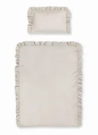 posciel-100x135-bezowa-dziecieca-jednobarwna-z-falbanka-pure-kids