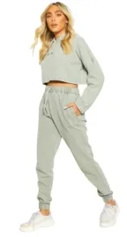 boohoo-bluza-damska-zielona-krotka-kaptur-42-yhy