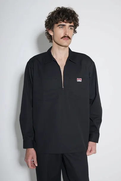 koszula-ben-davis-solid-12-zip-black