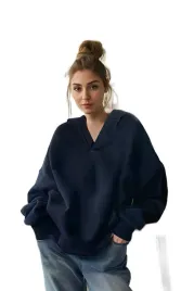 trendyol-bluza-damska-granatowa-z-dekoltem-v-bez-kaptura-m-5ea