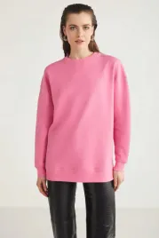 dluga-rozowa-bluza-damska-bez-nadruku-z-okraglym-dekoltem-xs-5ga