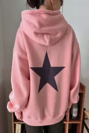 rozowa-bluza-damska-z-kapturem-z-nadrukiem-gwiazdy-2xl-5ga