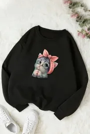 czarna-bluza-damska-z-nadrukiem-kota-z-rozowa-opaska-xxl-5ga