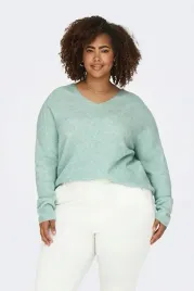 only-carmakoma-mietowa-bluza-damska-plus-size-dekolt-v-s-5ga