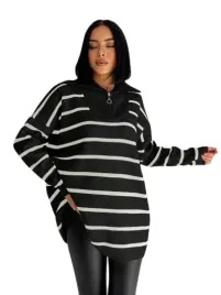 shein-sweter-luzny-damski-w-biale-paski-czarny-casual-l-xl-1ka