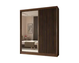 szafa-dwudrzwiowa-z-lustrem-200-cm-orzech-warmia-czarne-lamele-lam200