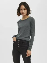 vero-moda-sweter-zielony-damski-prosty-casual-m-6fa