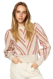 trendyol-sweter-damski-wzorzysty-z-rekawem-bufiastym-do-bioder-m-5ea