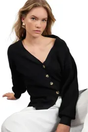trendyol-czarny-sweter-damski-rozpinany-z-guzikami-z-dekoltem-v-s-5ea