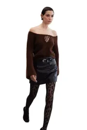 trendyol-brazowy-sweter-damski-z-wiazaniem-i-dlugim-rekawem-m-5ea