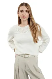 trendyol-sweter-damski-z-plecionym-kolnierzykiem-kremowy-m-5ea