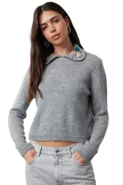 trendyol-sweter-damski-szary-z-kolorowym-haftowanym-kolnierzykiem-s-5ea