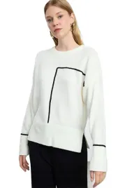 trendyol-bialy-sweter-damski-z-czarna-linia-i-dlugim-rekawem-m-5ea