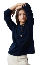 trendyol-gruby-granatowy-sweter-damski-z-guzikami-i-zebrowaniem-s-5ea