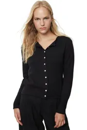 trendyol-sweter-damski-szary-rozpinany-z-guzikami-do-bioder-l-5ea