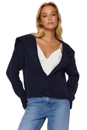 trendyol-gruby-granatowy-sweter-kardigan-z-kapturem-z-guzikami-m-5ea
