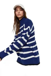 trendyol-sweter-damski-polgolf-w-paski-niebiesko-bialy-m-5ea