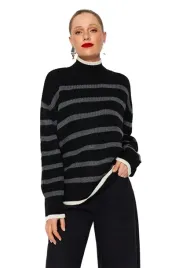 trendyol-sweter-damski-czarny-w-szare-paski-z-golfem-m-5ea