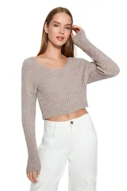 trendyol-krotki-sweter-damski-bezowy-prazkowany-z-dekoltem-v-l-5ea