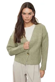 trendyol-sweter-damski-z-guzikiem-zielony-krotki-prosty-m-5ea