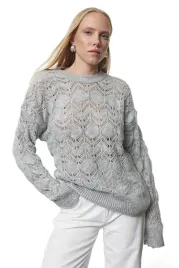 trendyol-sweter-damski-szary-azurowy-z-dlugim-rekawem-m-5ea
