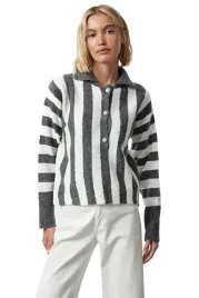 trendyol-sweter-damski-w-paski-z-kolnierzykiem-i-guzikami-m-5ea