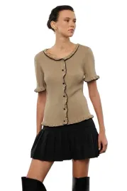 trendyol-sweter-damski-bezowy-z-falbana-i-guzikami-krotki-rekaw-m-5ea