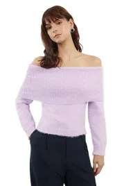 trendyol-sweter-damski-z-falbana-i-odkrytymi-ramionami-liliowy-m-5ea