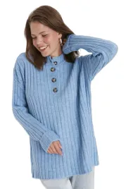 trendyol-sweter-damski-niebieski-prazkowany-z-guzikami-golf-m-5ea