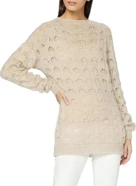 sparkz-bezowy-azurowy-sweter-z-dlugim-rekawem-wzor-falbanki-m-6fa