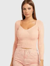 guess-rozowy-dopasowany-sweter-z-dekoltem-serek-dlugi-rekaw-m-gga