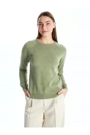 lc-waikiki-zielony-sweter-damski-dekolt-okragly-kwiaty-2xl-5ga