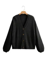 shein-czarny-sweter-klasyczny-v-dekolt-guziki-s-1la