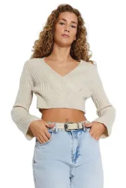 trendyol-krotki-sweter-damski-z-dekoltem-w-szpic-i-rekawem-dzwonek-m-5ea