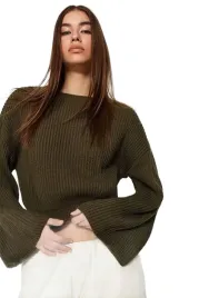 trendyol-sweter-damski-z-rekawem-dzwonek-kolor-zielony-l-5ea