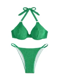 shein-zielony-dwuczesciowy-stroj-kapielowy-z-wiazaniem-na-szyi-40-dd-1ha