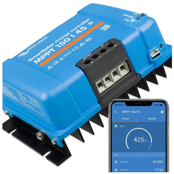 Regulator solarny ładowania Victron Smart Solar MPPT 150/45 Bluetooth 45A