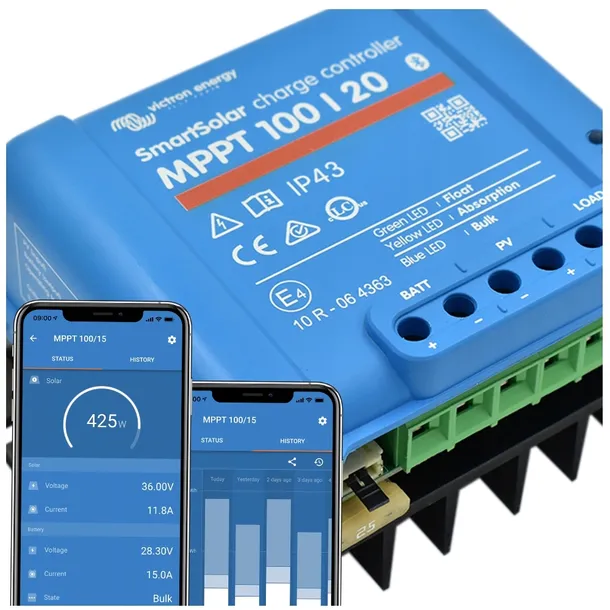 VICTRON ENERGY regulator ładowania SMART SOLAR MPPT 100/20 24V 12V 20A BT
