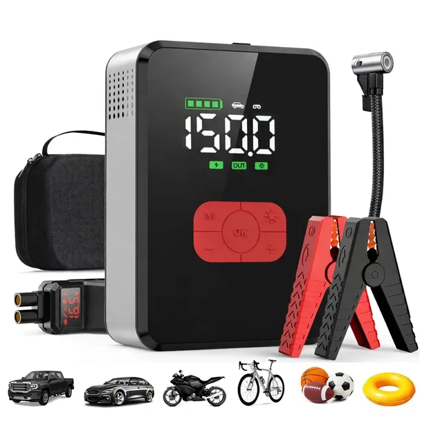 URZĄDZENIE ROZRUCHOWE DO SAMOCHODU 6000A ROZRUCH JUMP STARTER POWERBANK 12V