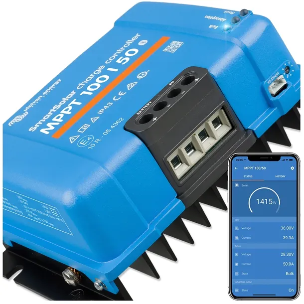 REGULATOR SMART SOLAR MPPT VICTRON ENERGY SMART SOLAR 100/50 100V 50A BT
