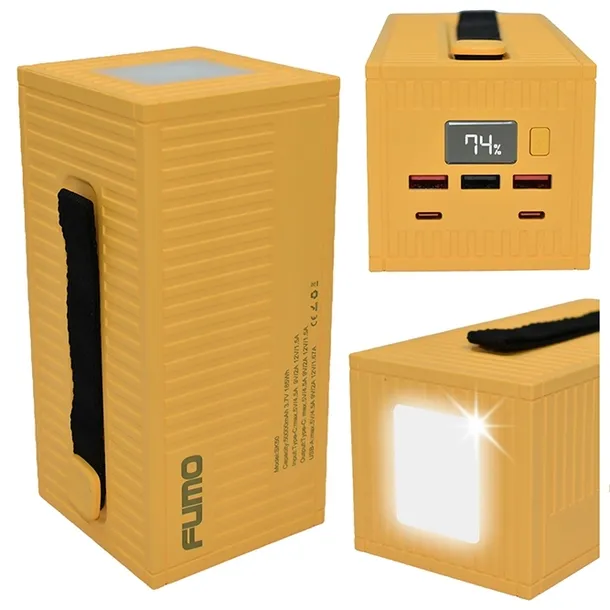 MOCNY duży POJEMNY POWER BANK POWERBANK FUMO 50000MAH 4x USB USB-C PD QC