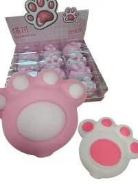 antystresowa-zabawka-squishy-kocia-lapka-dla-dzieci-biala-i-rozowa