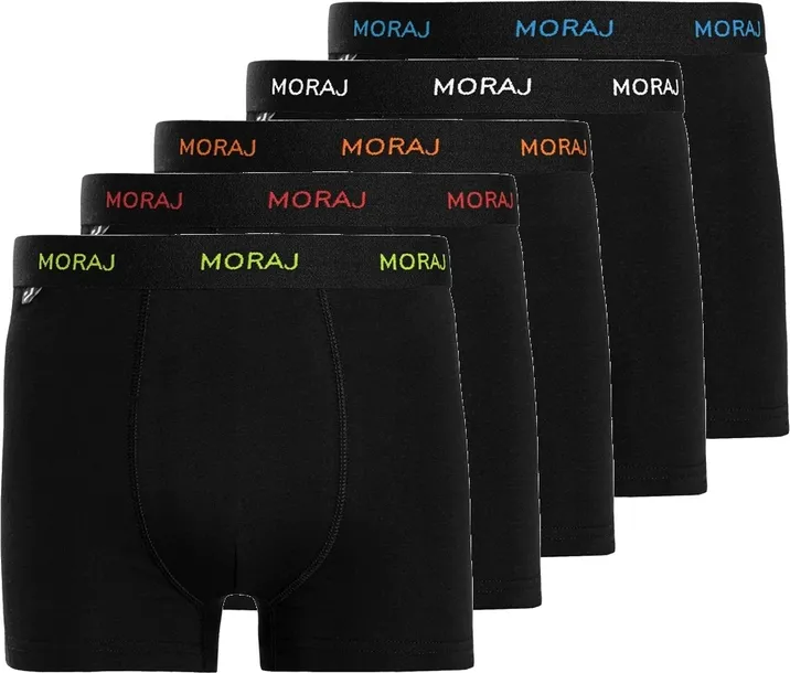 Męskie bokserki bawełniane Moraj MBX550-410 5-pak czarny XL