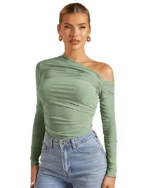 shein-bluzka-dopasowana-na-jedno-ramie-z-dlugimi-rekawami-mietowa-m-1kb