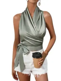 shein-bluzka-wiazana-satynowa-damska-zielona-40-42-1hb