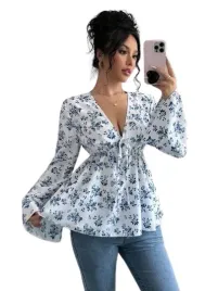 shein-bluzka-damska-biala-w-niebieskie-kwiaty-z-wiazaniem-40-42-1ef