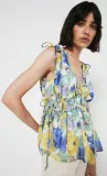 warehouse-damska-bluzka-wzorzysta-basic-42-oey-stan-nowy